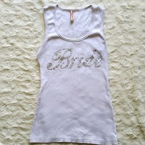 BRIDE white tank top size small